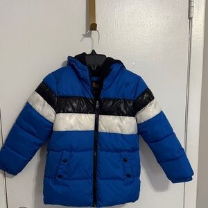 Blue and Black Kids Puffer Jacket
